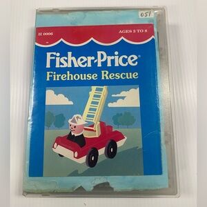 Rare Nintendo NES Fisher Price Firehouse Rescue Game With Case